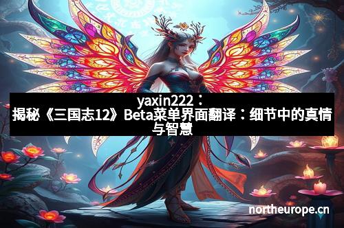 yaxin222：揭秘《三国志12》Beta菜单界面翻译：细节中的真情与智慧
